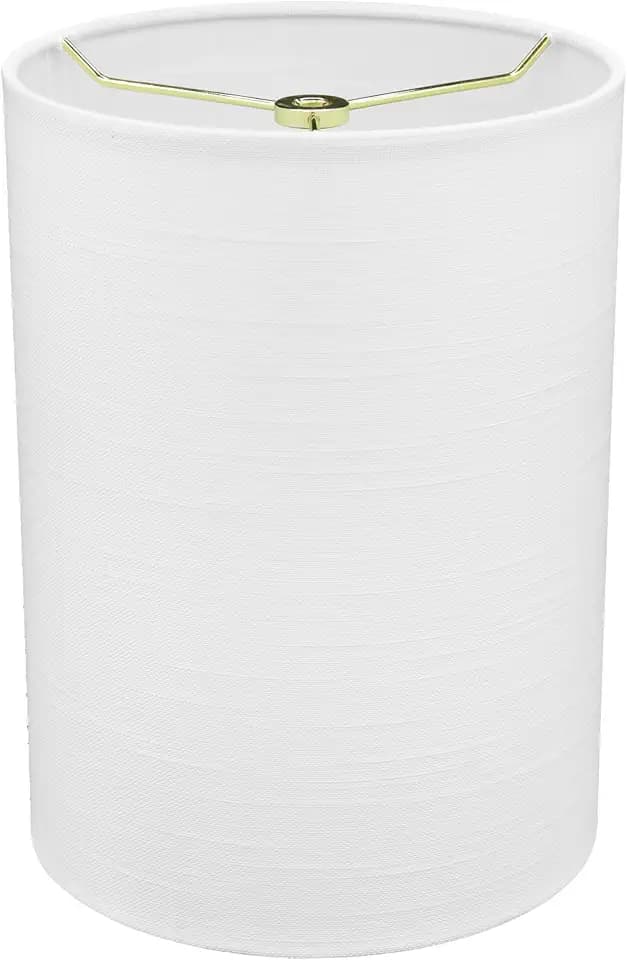 Aspen Creative 31302A Contemporary Drum (Cylinder) Shaped Spider Construction Lamp Shade in Off White, 8" wide (8" x 8" x 11")