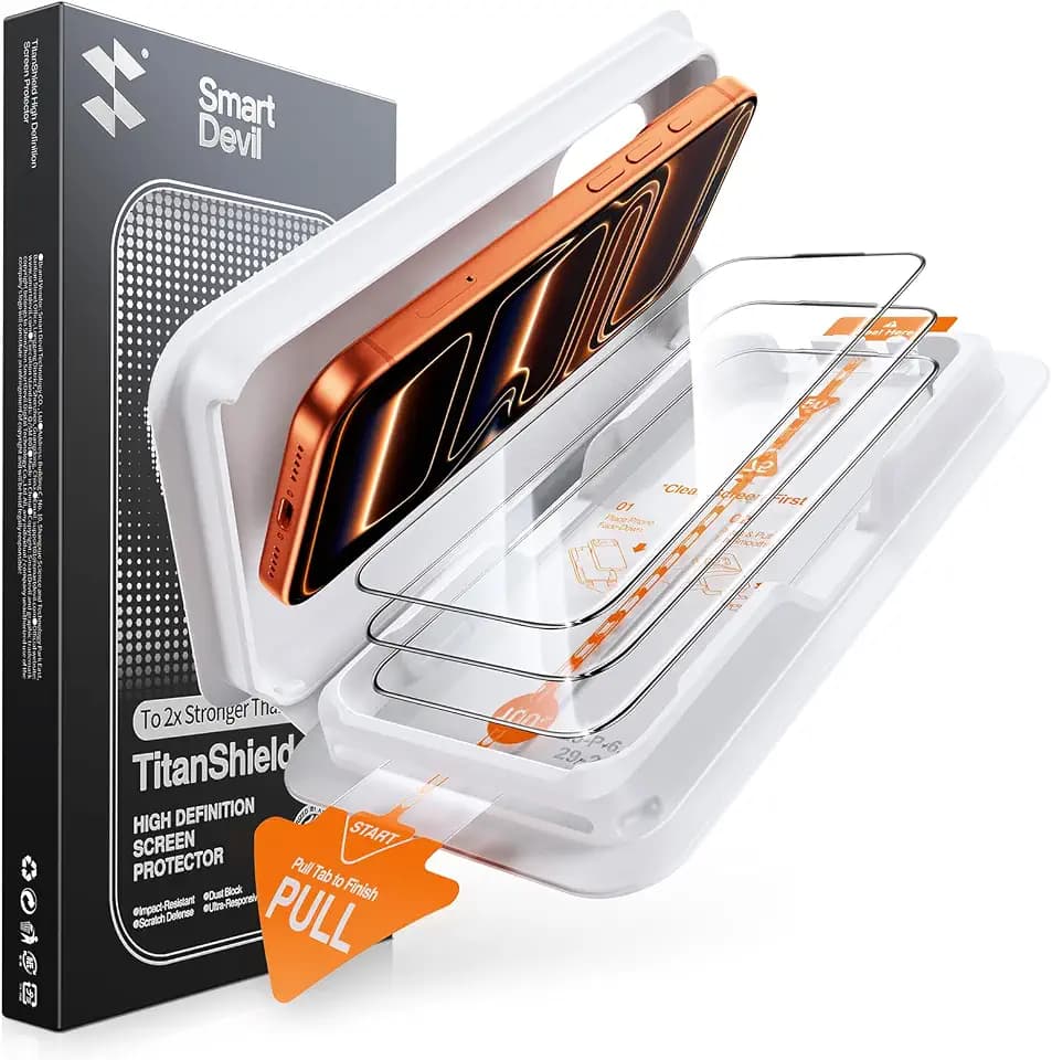 SMARTDEVIL 3 Pack Screen Protector for iPhone 17 Pro Max