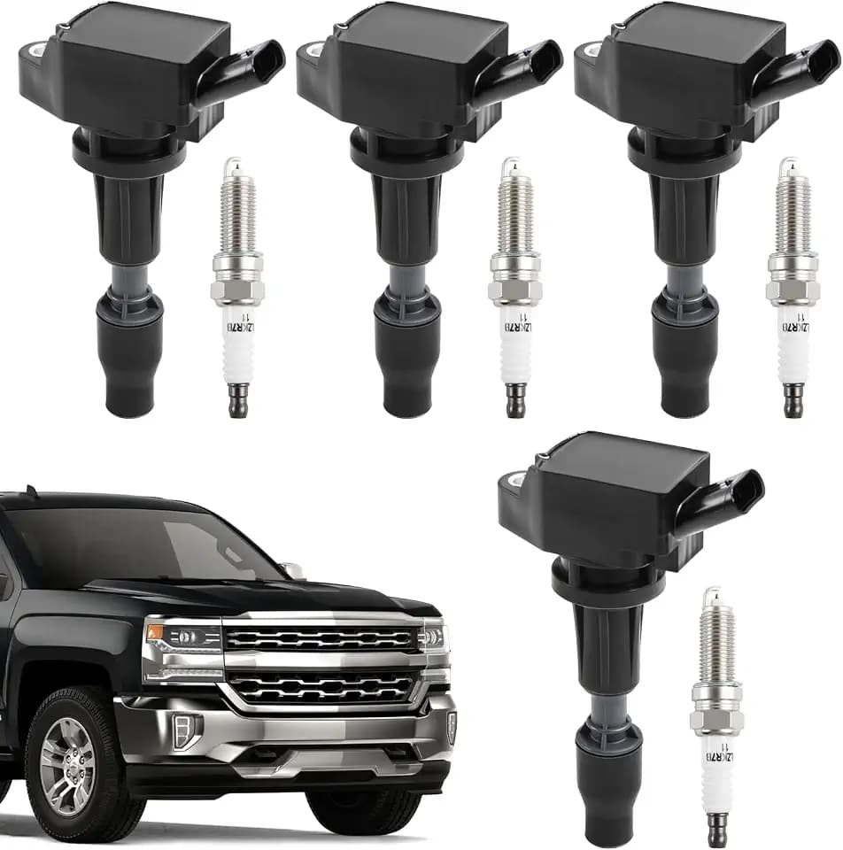 Ignition Coil Pack UF764 & Iridium Spark Plugs 93175 for Hyundai Kia 15-19