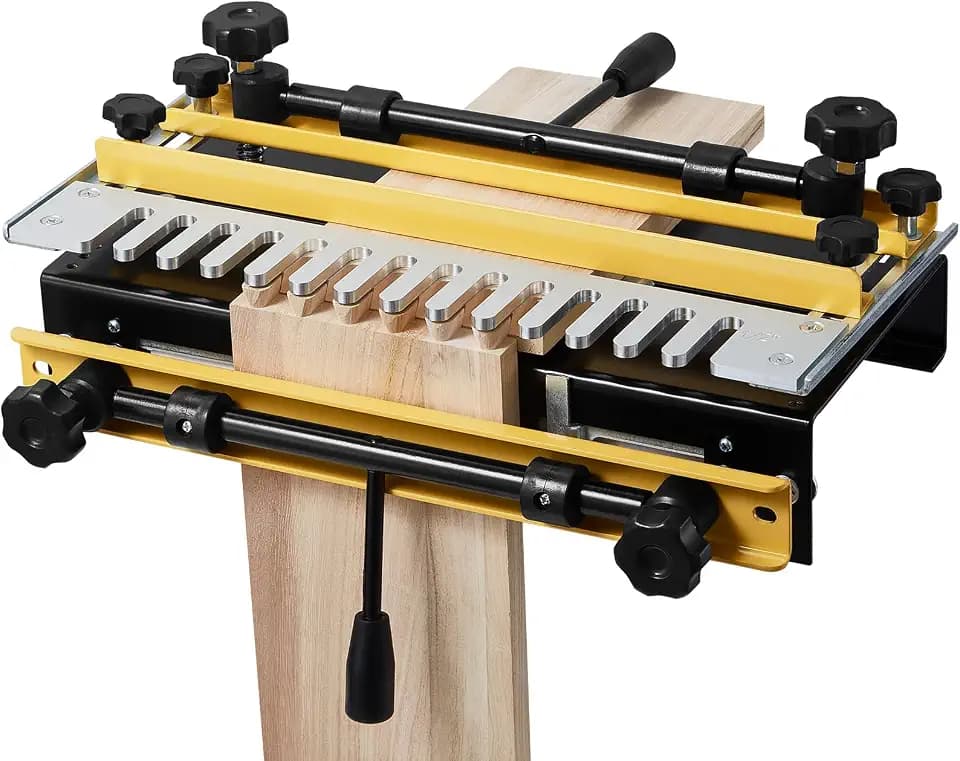 VEVOR Zinkenfräsmaschine 31 cm Breit, Zinkenfrässchablone mit Fräser & 12,7-mm-Schablone, Präzise Ausrichtung, Zapfen- & Zapfenschneidvorrichtung, Werkzeug für Möbel- & Schrankherstellung
