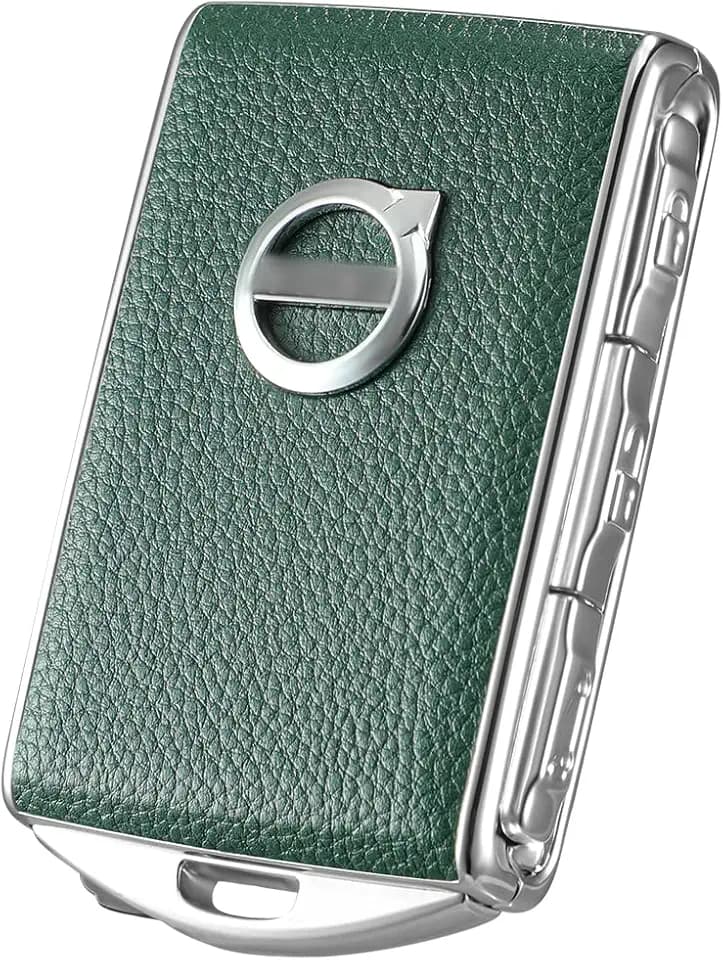 Car Key Fob Cover for XC90, XC60, XC40, S60, S90, V90, Zinc Alloy Frame Leather Surface