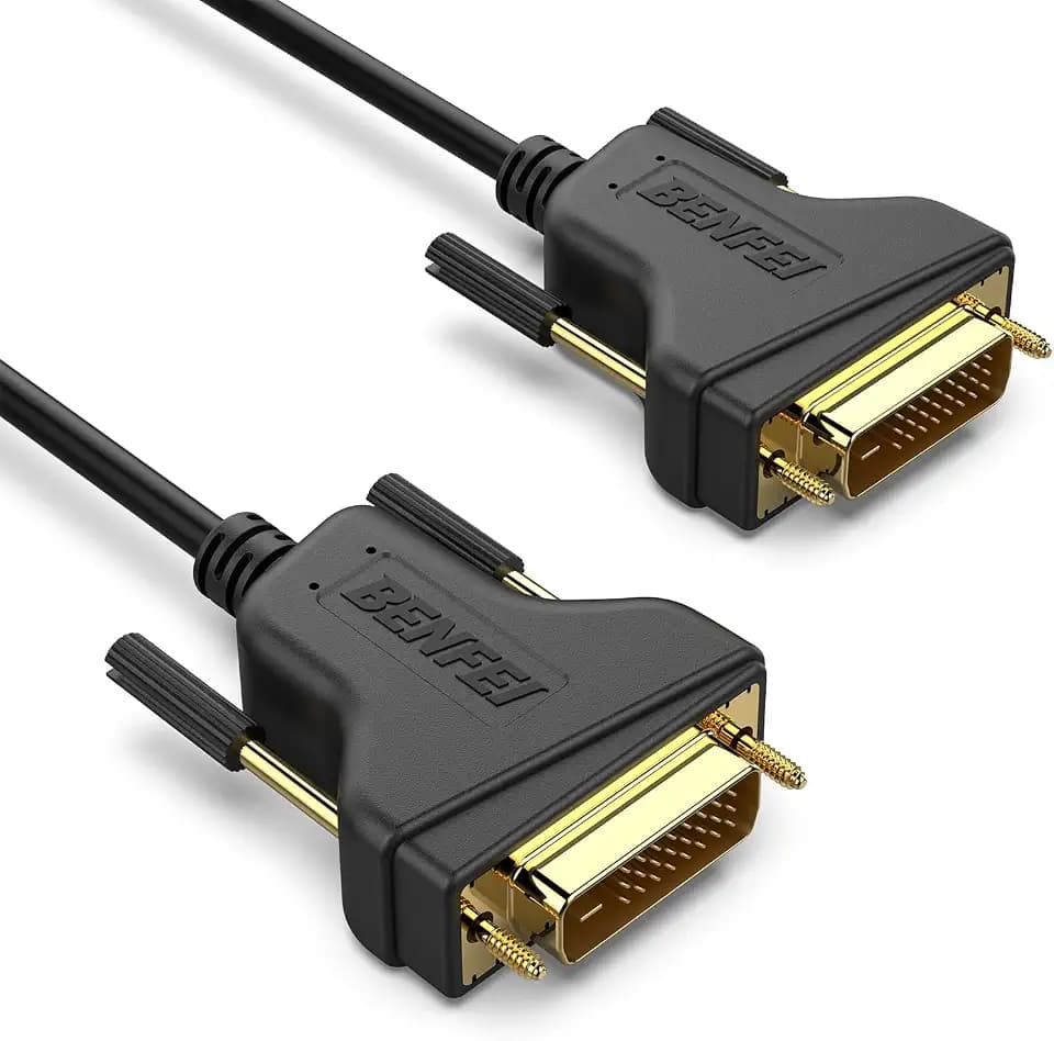 BENFEI DVI-auf-DVI-Kabel, 3 m, DVI-D 24+1 vergoldetes Kabel, Dual-Link-Unterstützung, hohe Auflösung 2560 x 1600 für Gaming, DVD, Laptop, HDTV