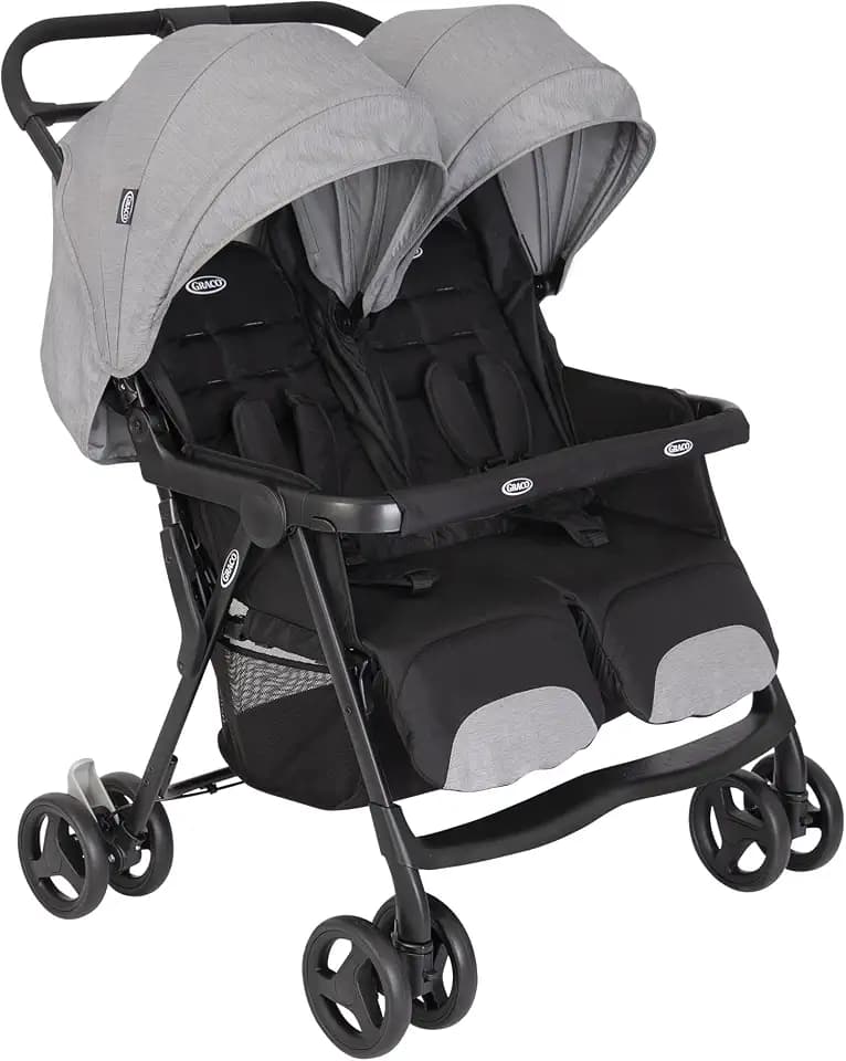 Graco DuoRider™ Doppel-Kinderwagen, ab Geburt bis ca. 3 Jahre, Steeple Gray