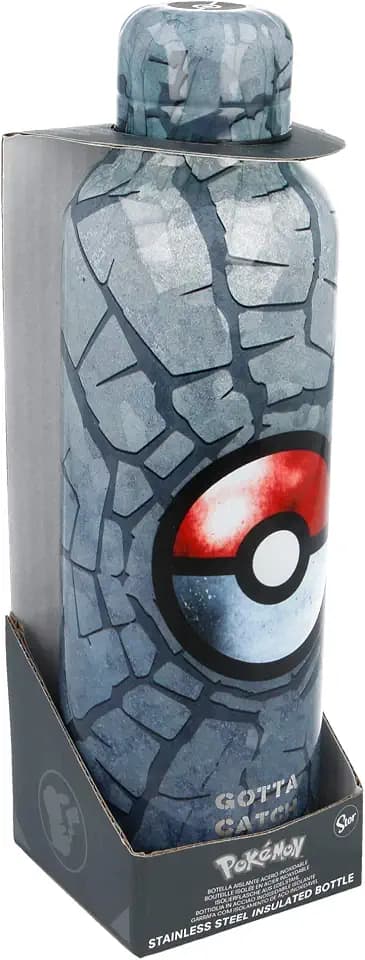 Stor Thermoflasche Edelstahl Pokémon 515ml - Doppelwandige Isolierflasche fuer Heisse und Kalte Getraenke - BPA-frei