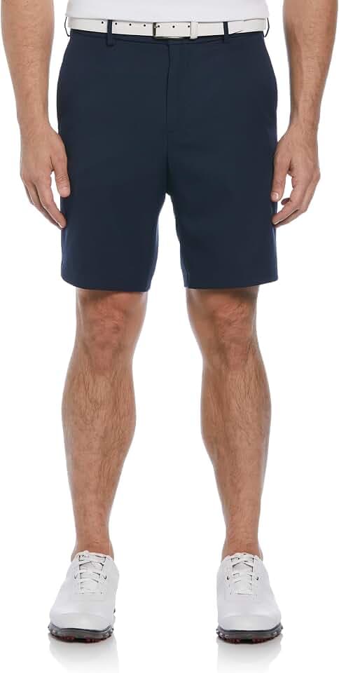 PGA Tour Men's 9" Golf Shorts with Expandable Waistband, Flat Front, Moisture-Wicking, Sun Protection, Stretch, Lightweight