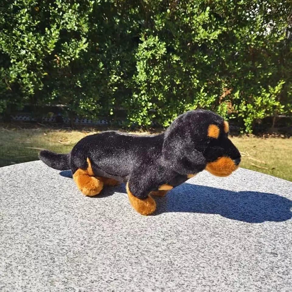 Large Dachshund Dog Plush Toy Stuffed Animal Doll 12 inches (Dachshund-NEW)