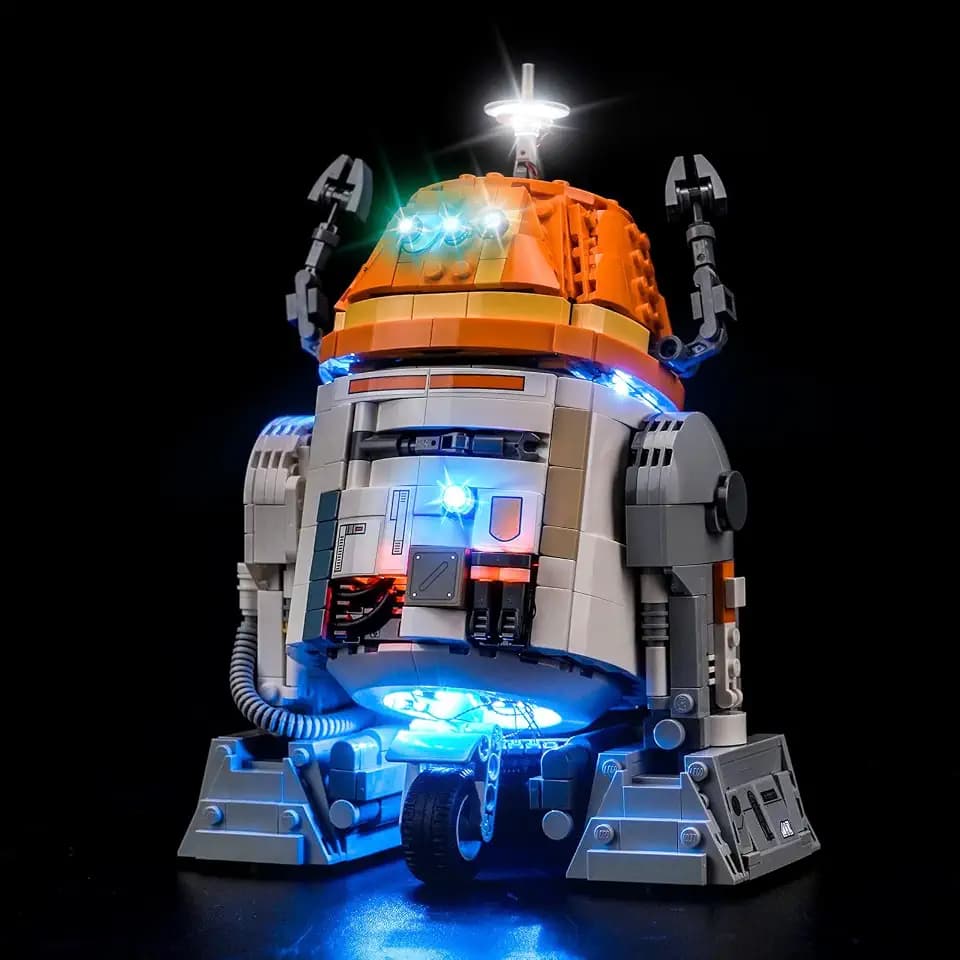 Upgraded Led Light Kit Compatible with Lego Chopper (C1-10P) Astromech Droid Building Set, Lights Decoration Compatible with Lego 75416 (Model Not Included)