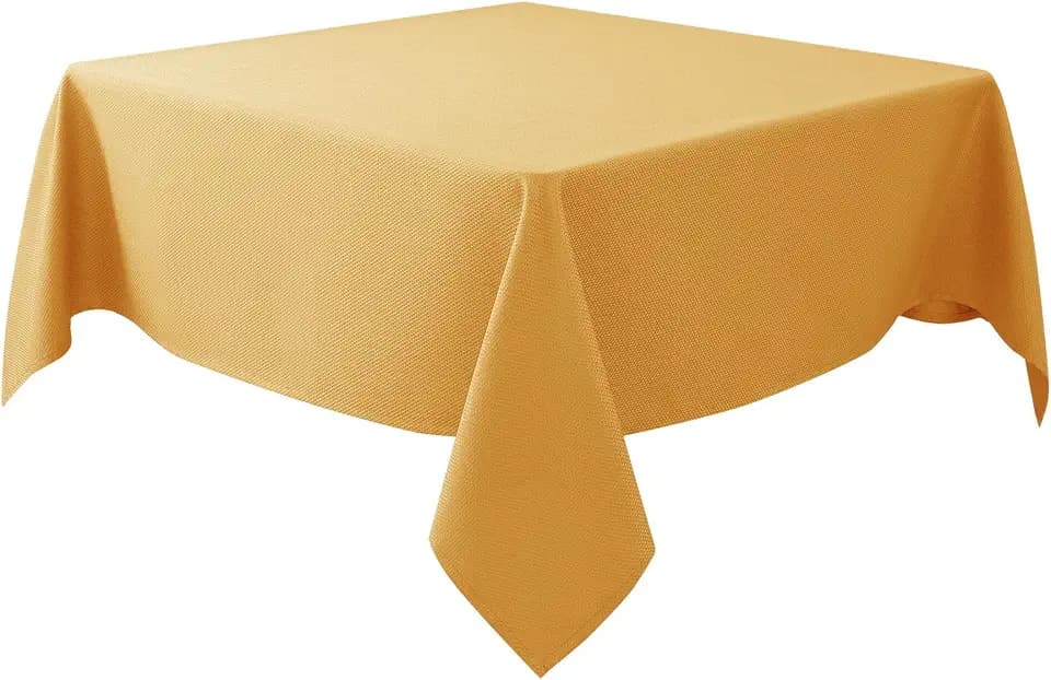 Square Tablecloth 60x60"-Fall Gold Thanksgiving Autumn Fabric Table Cloths