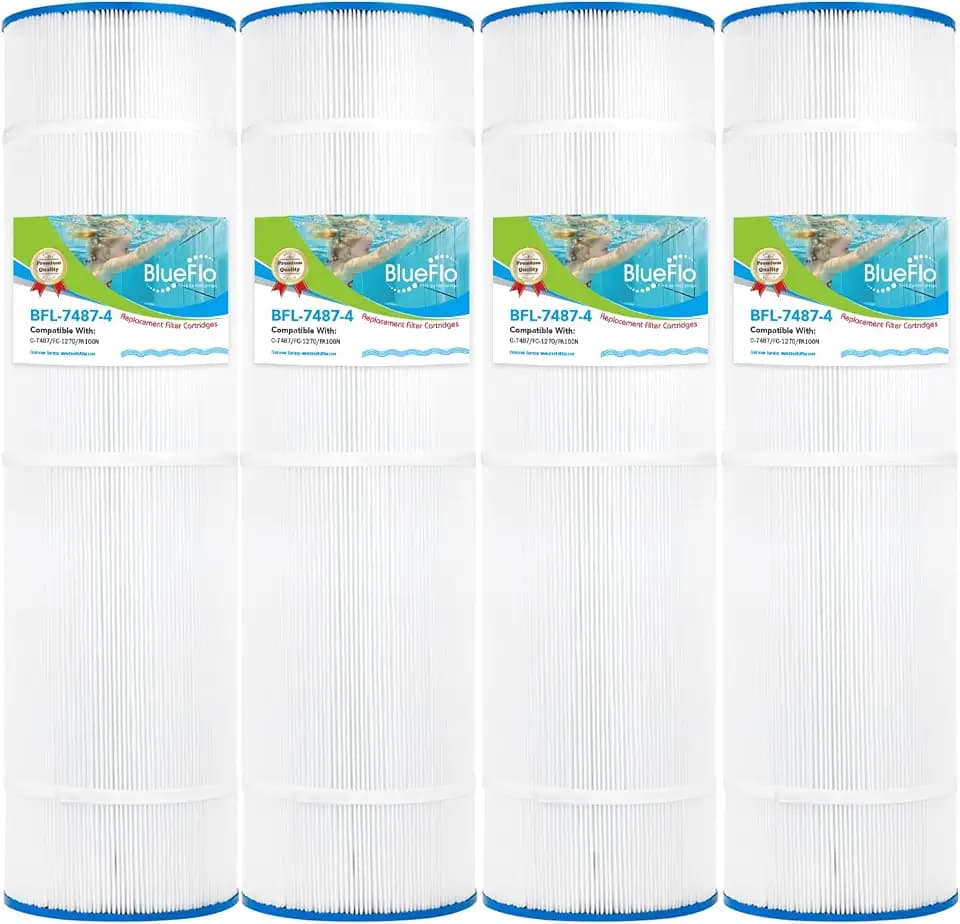 Pool Filter Cartridge Replaces for Unicel C-7487, Pleatco PA100N, Hayward C4000, C4020, C4000S, Filbur FC-1270, Hayward CX870RE, CX870-XRE, 4 Pack