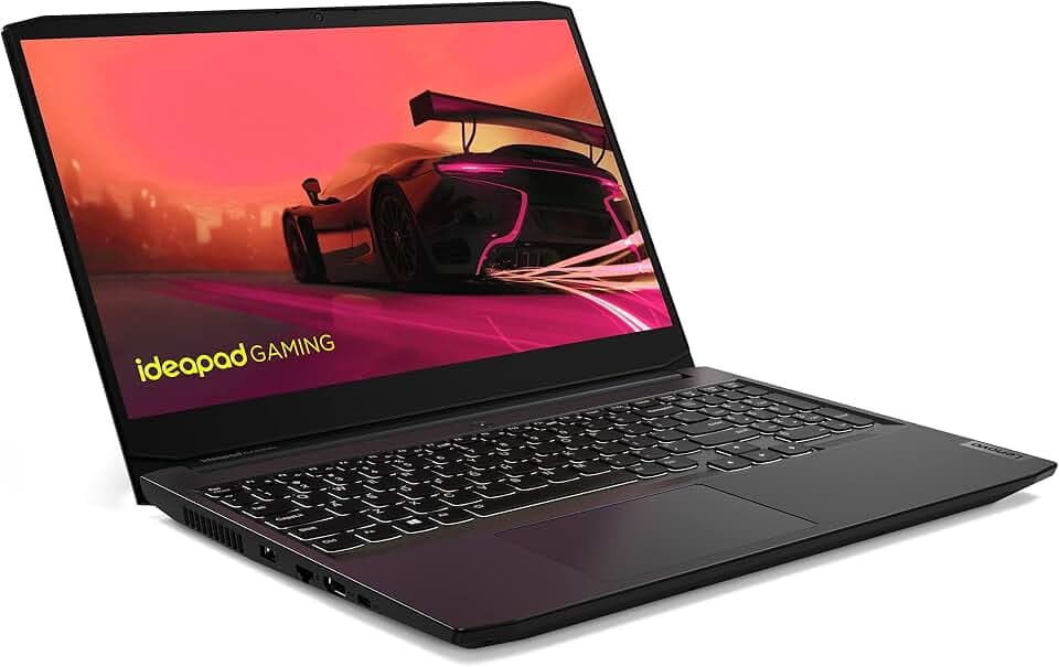 Lenovo IdeaPad Gaming 3 Gen 6 Laptop 39,6 cm (15,6 Zoll) FullHD 60Hz (AMD Ryzen 5 5600H, 8GB RAM, 256GB SSD, NVIDIA GeForce GTX 1650 4GB GDDR6, FreeDOS) schwarz, QWERTY Tastatur Portugiesisch