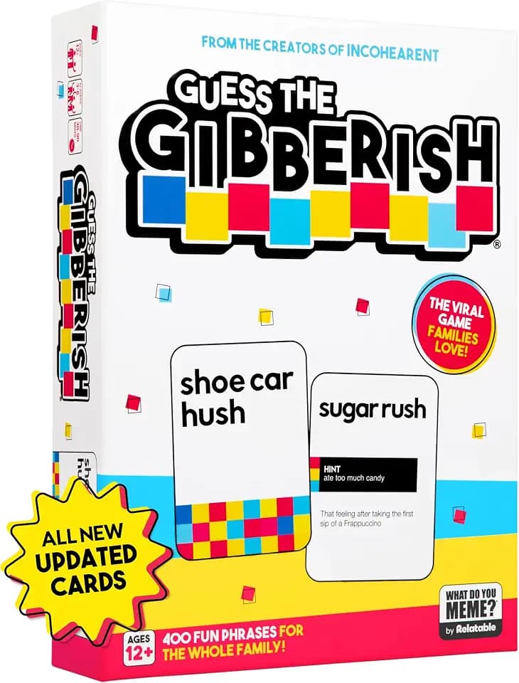 WHAT DO YOU MEME? Guess The Gibberish Card Game for Families by Relatable