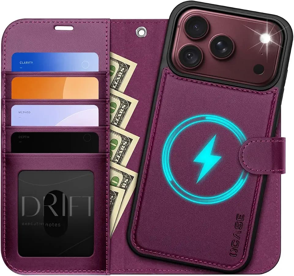 OCASE Hülle für iPhone 18 Pro Max / 17 Pro Max Abnehmbar Dunkle Kirsche