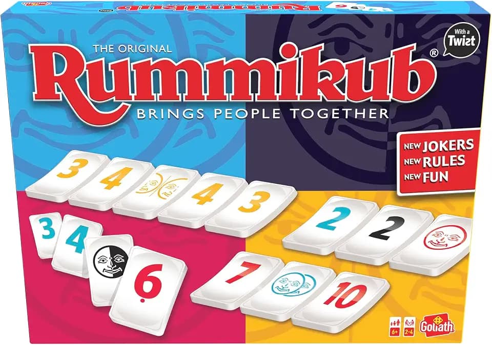 Goliath Rummikub Twist, Gesellschaftsspiel ab 6 Jahren, Gesellschaftsspiel für 2 bis 4 Spieler