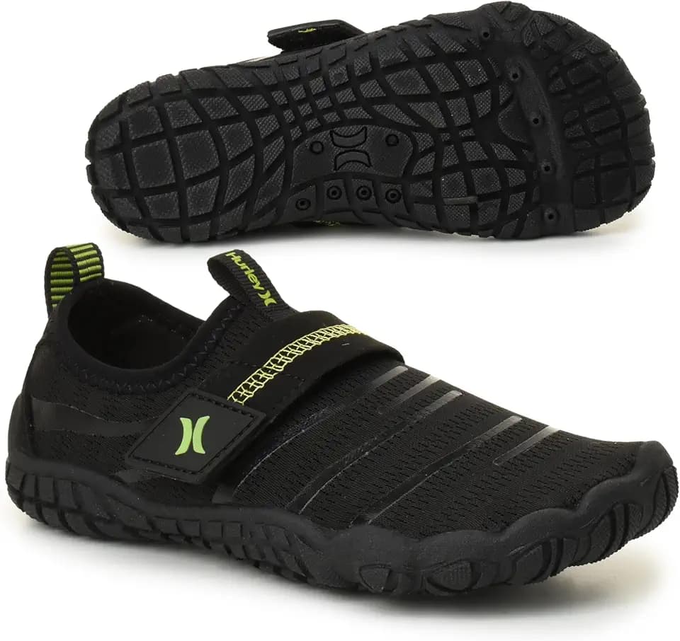 Hurley Kids Water Shoes – Quick-Dry Breathable Aqua Socks with Adjustable Strap & Grip Sole for Beach, Pool, River & Summer Outdoor Play- Windy