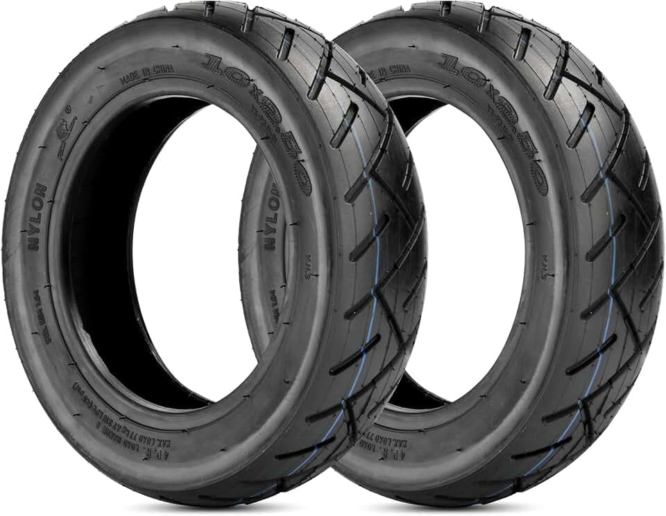 2er Set RUTU Reifen 10x2,50 für E-Trottinette mit 6-Zoll-Felgen