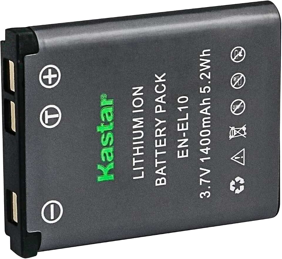 Kastar Replacement Battery for Nikon CoolPix S60 S80 S200 S203 S210 S220 S230 S500 S510 S520 S570 S600 S700 S3000 S4000 S5100 Digital Cameras