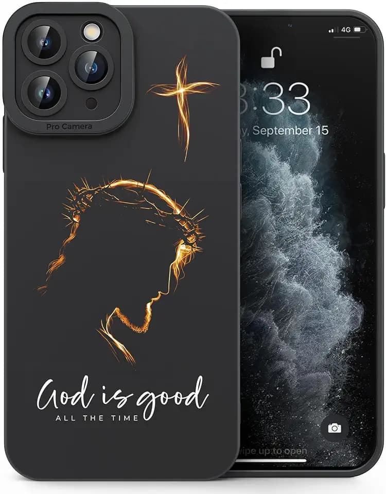 for iPhone 11 Pro Max Christian Phone Case, Glowing Grace Design
