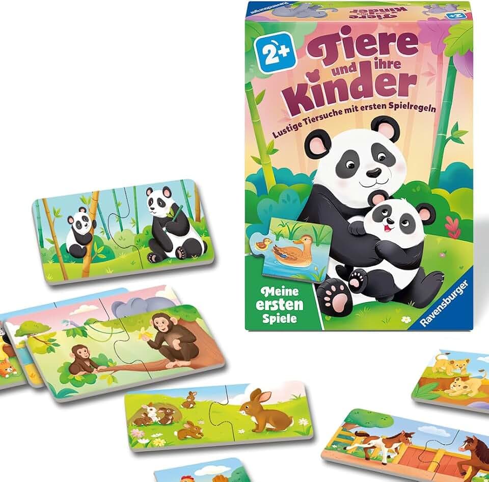 Ravensburger 12010011 Tiere und ihre Kinder - Meine ersten Spiele: Kinderspiele, Spiele ab 2 Jahren, für 1-4 Spieler, Geschenk für Mädchen oder Junge