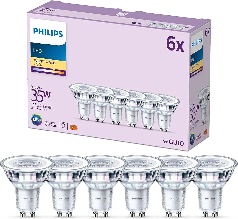 PHILIPS LED Classic Lampe GU10, 6er Pack