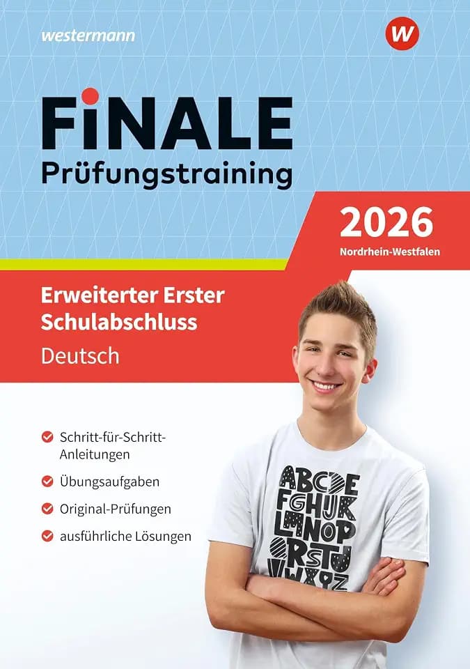 FiNALE Prüfungstraining Erweiterter Erster Schulabschluss Nordrhein-Westfalen: Deutsch 2026 Arbeitsbuch mit Lösungsheft
