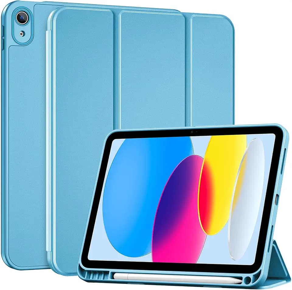 ProCase for iPad A16 11th/10th Generation Case with Pencil Holder -Sky