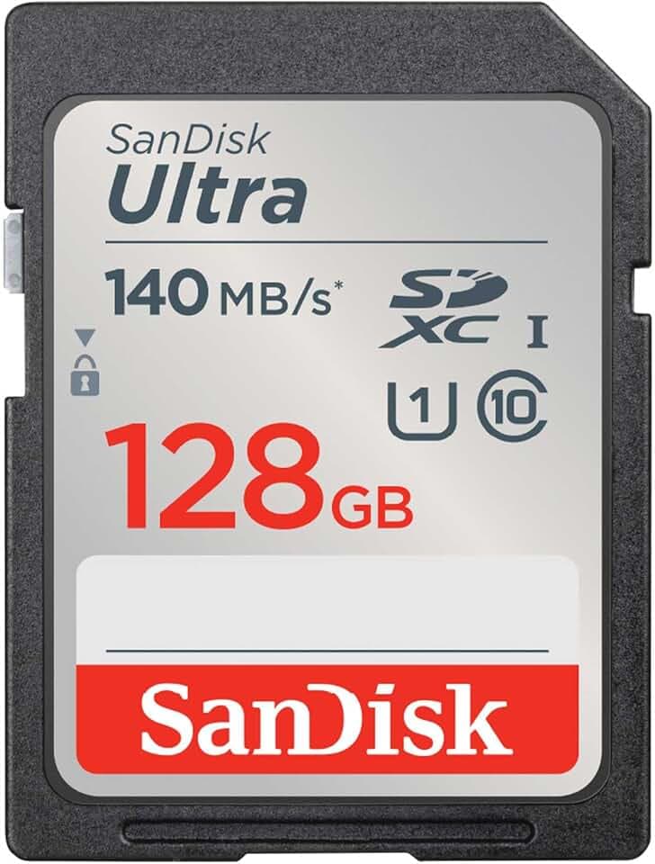 SanDisk Genuine 128GB SDXC Class10 UHS-I SD Card Readings Up to 140MB/s Ultra SDSDUNB-128G-GH3NN Design Package Simple Manufacturer 10 Year Warranty
