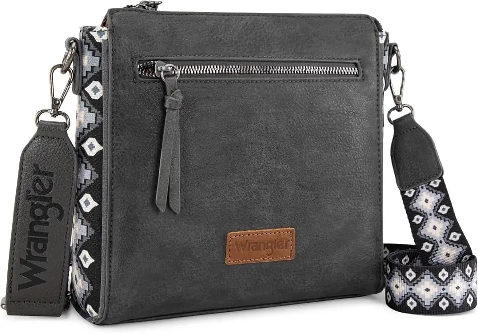 Wrangler Crossbody Purses for Women Vegan Leather Shoulder Bag Handbags