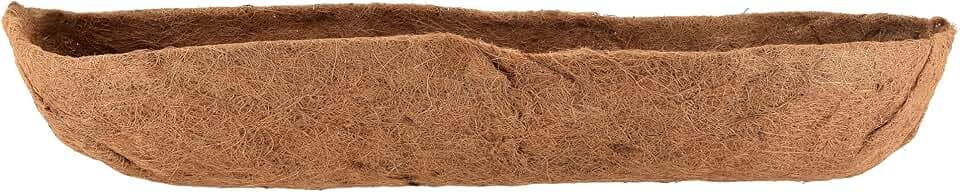 Arcadia Garden Products Extra Durable 1545B 48-inch Coco Liner for Wall Trough Hanging Window Box Basket Planters, Natural Coconut Fiber Replacement Liner for Garden Outdoor Railing Flower Pots