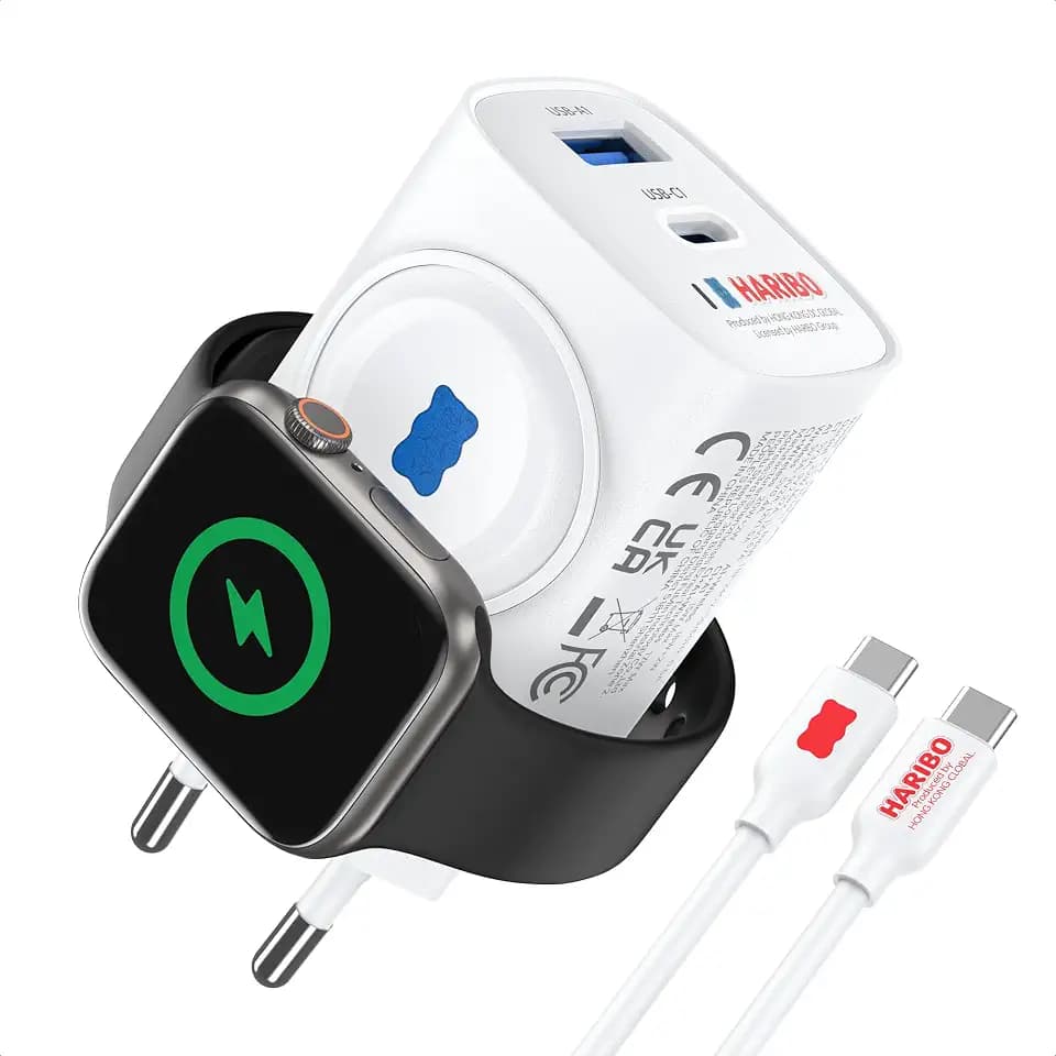 HARIBO Ladegerät für Apple Watch 3in1 20W USB C Netzteil mit 1M Ladekabel
