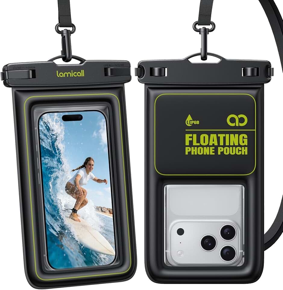 Lamicall IP68 wasserdichte Handyhülle, Unterwasser Handytasche, 2 Stück