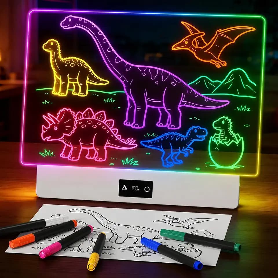16-Inch LED Drawing Board for Kids, Rechargeable Tracing Board