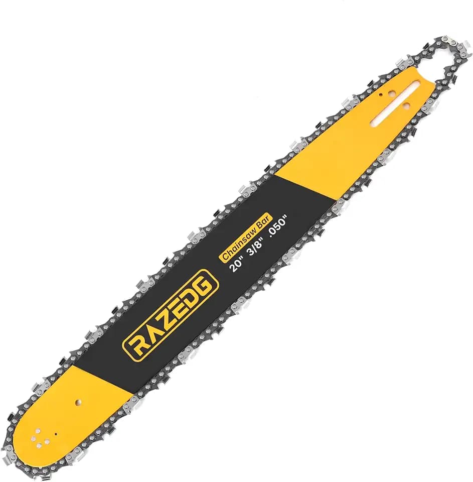 20" Chainsaw Bar and Carbide Chain Combo, 3/8" .050" 72DL