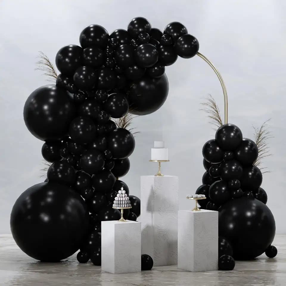 PartyWoo Black Balloons 99 pcs Different Sizes of 36 18 12 10 5 Inch Black Balloons Arch Kit Garland for Baby Shower Birthday Graduation Casino Gaming Anniversary Race Car Party Decorations Black-Y18