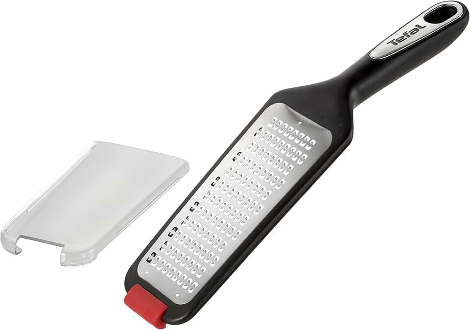 Tefal Ingenio K20707 Universalreibe | Kunststoff | Schwarz, Rot, Edelstahl | Spülmaschinengeeignet, 33.86 x 9.2 x 7 cm