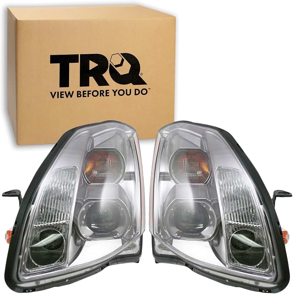 TRQ Headlight Assembly Set NI2502183 NI2503183