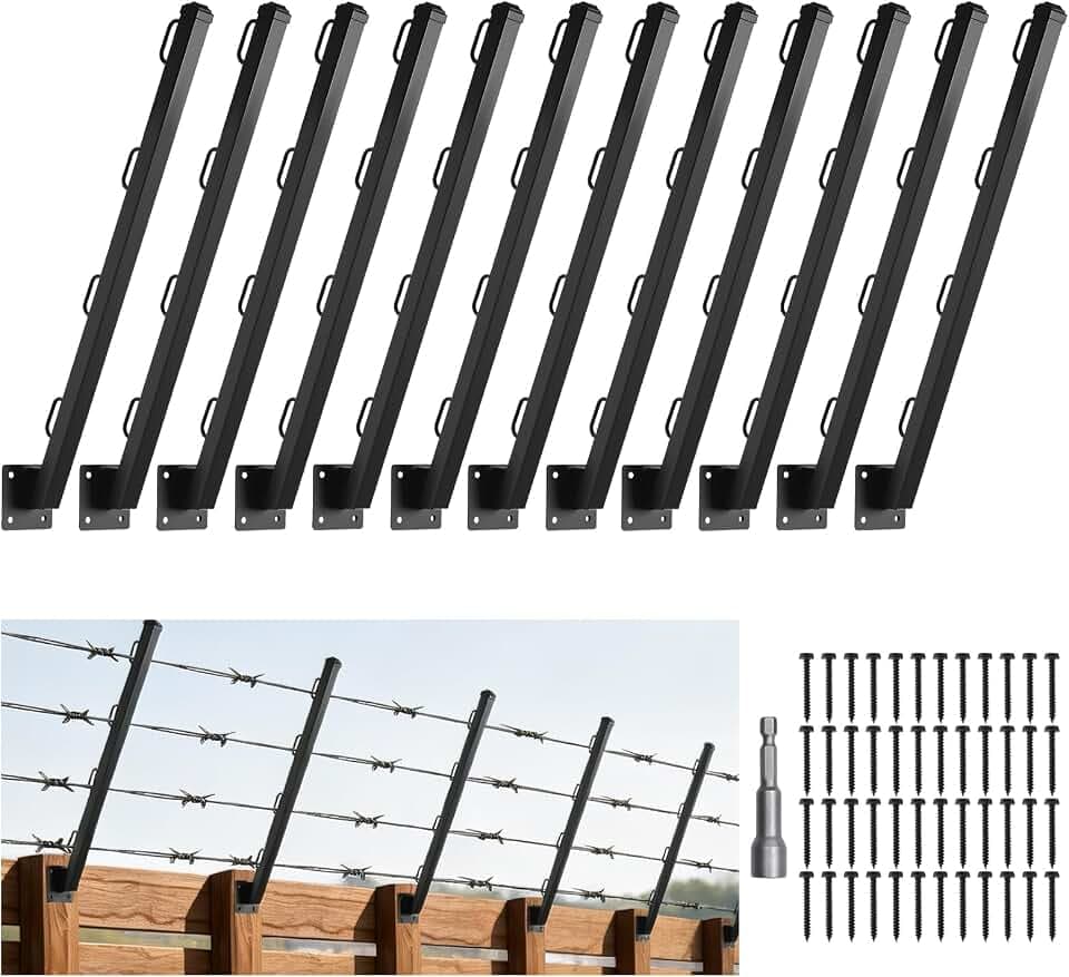 12 Pack 23.5" 25° Fence Post Extender for Outdoor