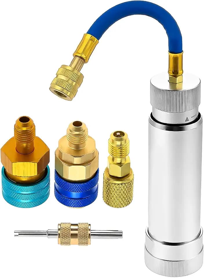 AC Oil Injector Kit with 1/4' SAE Connector for R1234YF, R134A, R410A