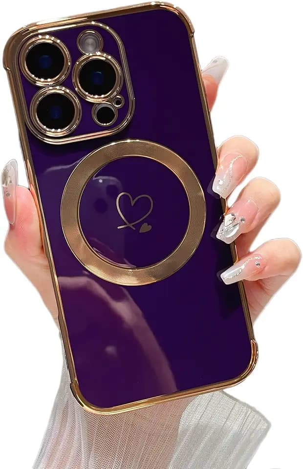 ZTOFERA Cute Case for iPhone 16 Pro Case,Dark Violet