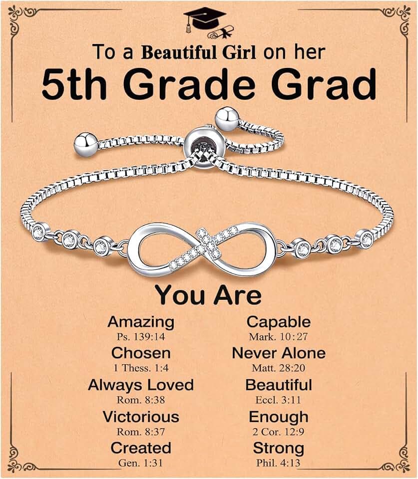 UNGENT THEM Infinity Love CZ Cross Bracelet Christian Graduation Gifts