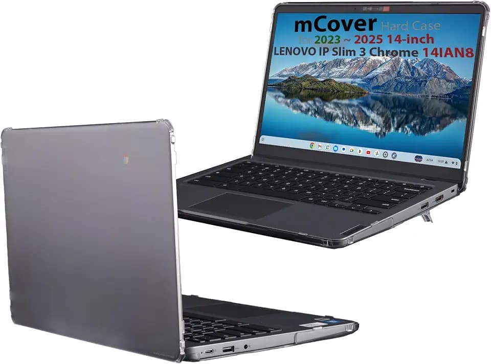 mCover Case ONLY Compatible for 2023-2025 14" Lenovo IP Slim 3 Chrome 14IAN8 Chromebook Laptops (NOT Fitting Other Lenovo Models) (Clear)