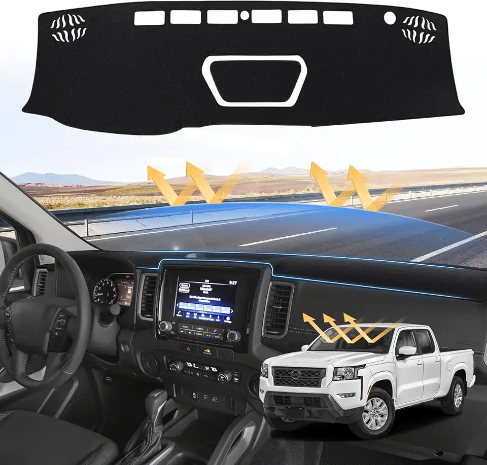 Sunsdrew Dash Cover for 2022-2025 2026 Nissan Frontier Dashboard Cover Mat