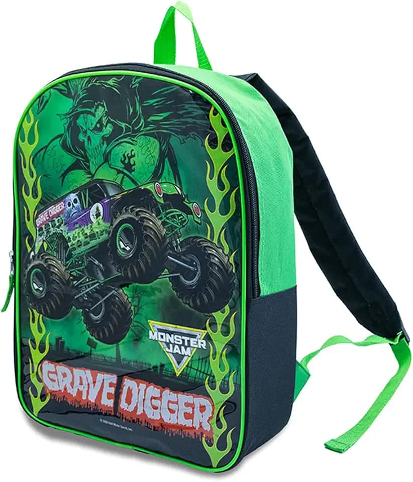 Monster Jam Backpack - Grave Digger Monster Truck Backpack for Boys