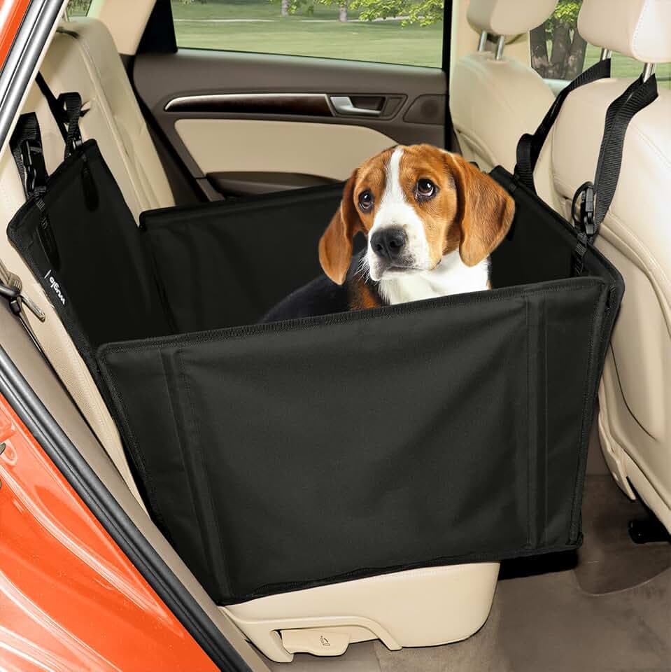 WUGLO Hunde Autositz Rückbank Extra Stabil für mittlere Hunde bis 18 kg