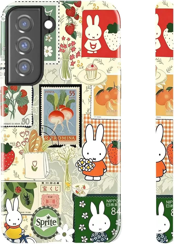 for Samsung Galaxy S23,Cute Collage Dual-Layer Hard Shell+Silicone Cover-Shockproof Protective Phone Case for Women Girls