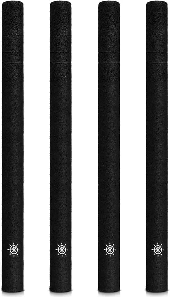 Dock Line Chafe Guards 24 Inch Removable Anti Chafe Protective Boats, Dock Lines Black Rope Protector Eliminates Squeaking Protects Boat from Wear