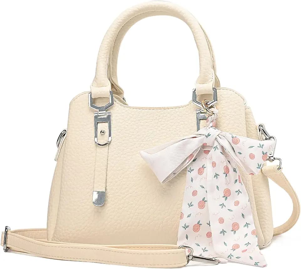 Womens Purses and Handbags Crossbody Leather Trendy Cute with Detachable Shoulder Strap Satchel Tote