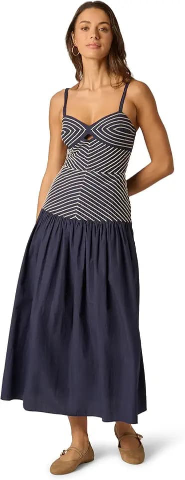 Adrianna Papell Drop Waist Midi Dress