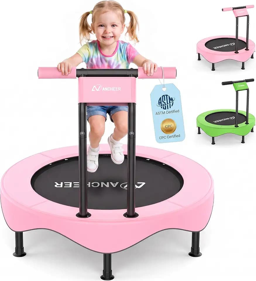 ANCHEER Kids Trampoline with Dual-Post T-Handle, 38 Inch