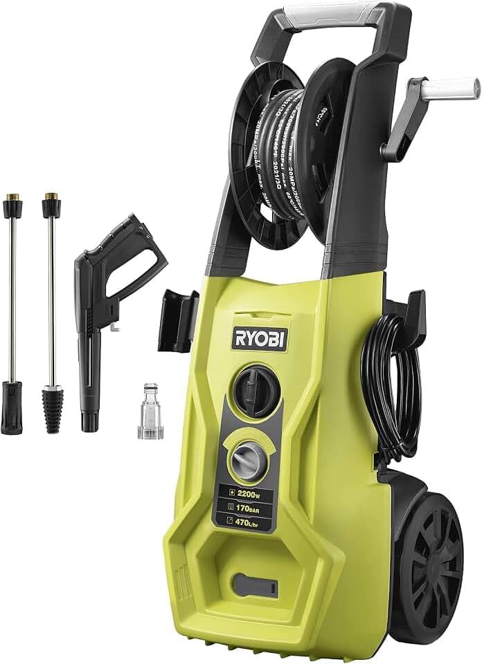 RYOBI 2.500 W Elektro-Hochdruckreiniger RY170PWA, max. Druck 170 bar