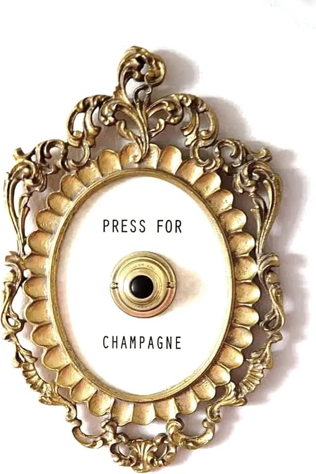 Superjackwang Press for Champagne Button, Champagne Wall Decors, Themed Decor Wall Plaque Ornament Gift for Party Christmas Home Bedroom Hotel